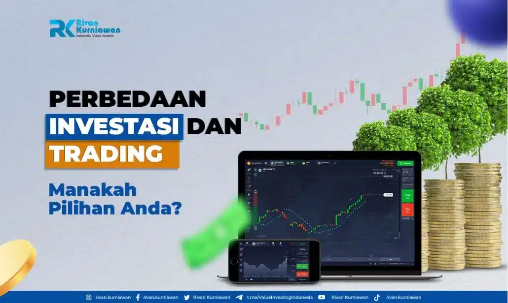 Ilustrasi perbedaan antara trading dan investasi